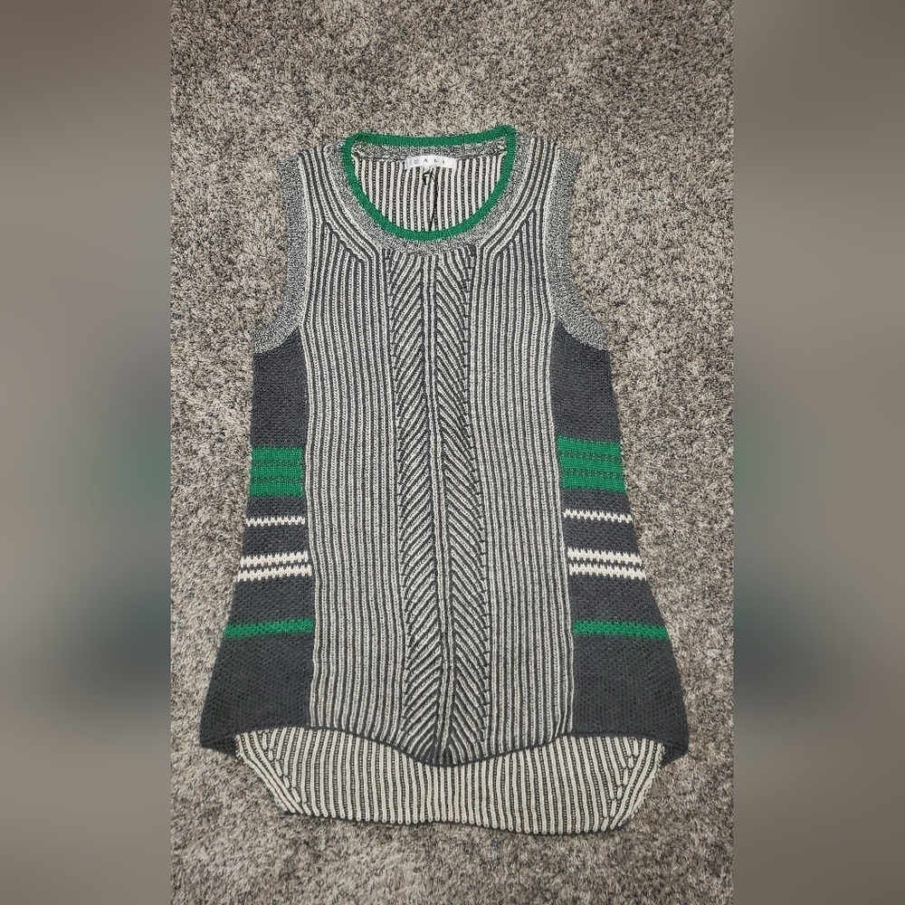 CAbi|NWT| Cable Knit Hi-lo Sleeveless Tank Top
